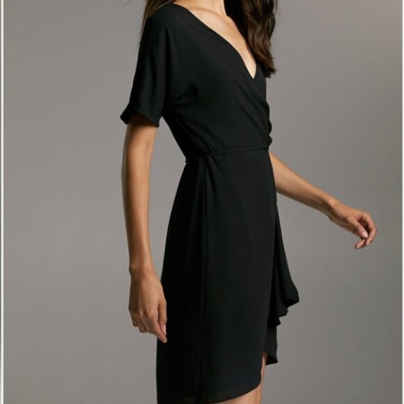 Babaton Aritzia Wallace Wrap dress in black, size XS - Picture 3 of 10